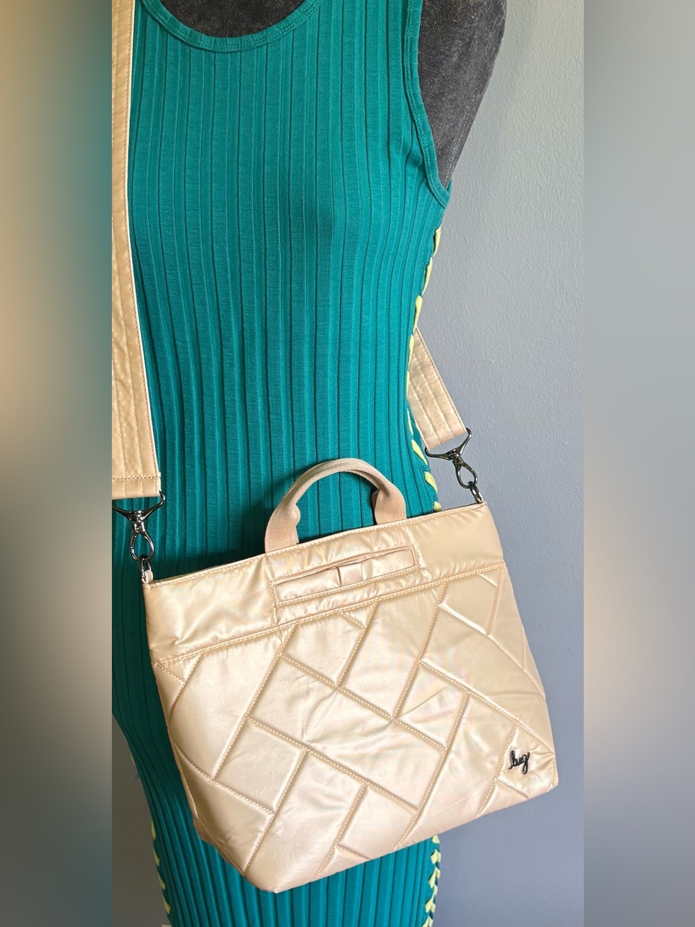 Lug Tenor Crossbody Metallic Bag